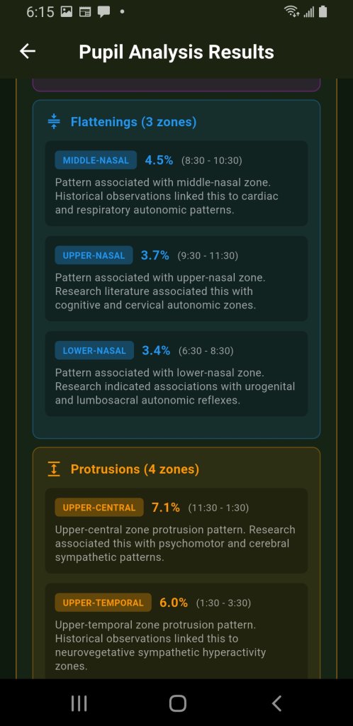 Findings by clock zone