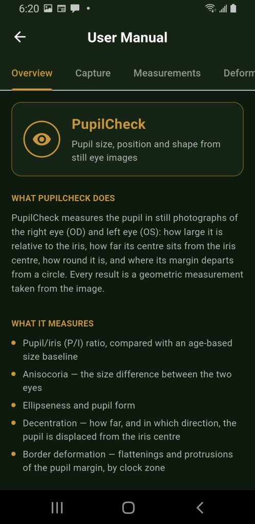 The manual travels with the app