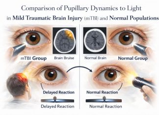 Comparison of pupillary dynamics to light in the mild traumatic brain injury (mTBI) and normal populations